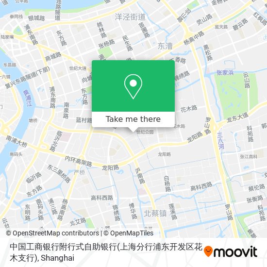 中国工商银行附行式自助银行(上海分行浦东开发区花木支行) map