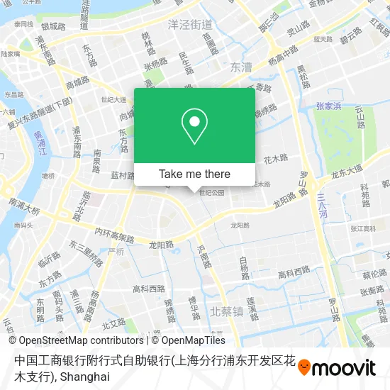 中国工商银行附行式自助银行(上海分行浦东开发区花木支行) map