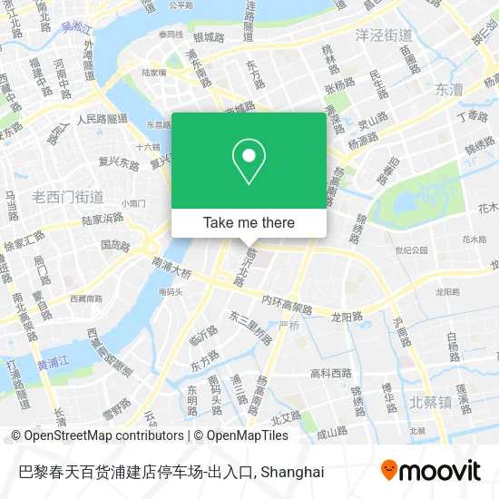 巴黎春天百货浦建店停车场-出入口 map