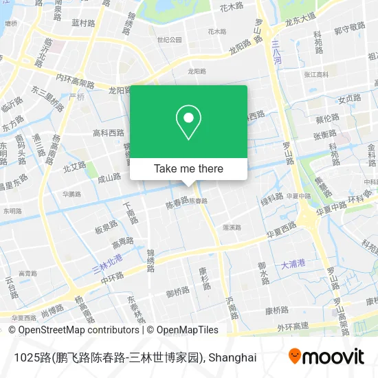 1025路(鹏飞路陈春路-三林世博家园) map