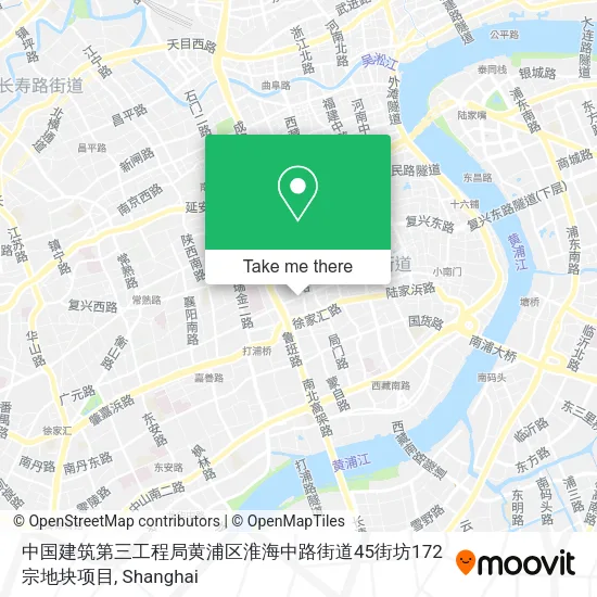 中国建筑第三工程局黄浦区淮海中路街道45街坊172宗地块项目 map