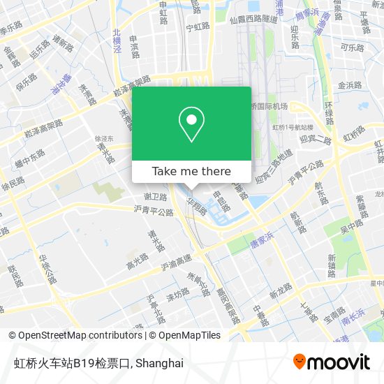 虹桥火车站B19检票口 map