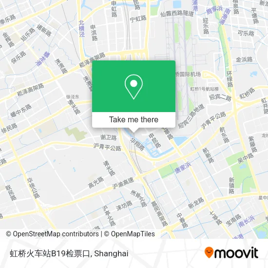 虹桥火车站B19检票口 map