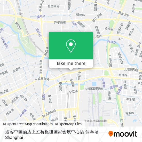 途客中国酒店上虹桥枢纽国家会展中心店-停车场 map