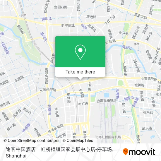 途客中国酒店上虹桥枢纽国家会展中心店-停车场 map