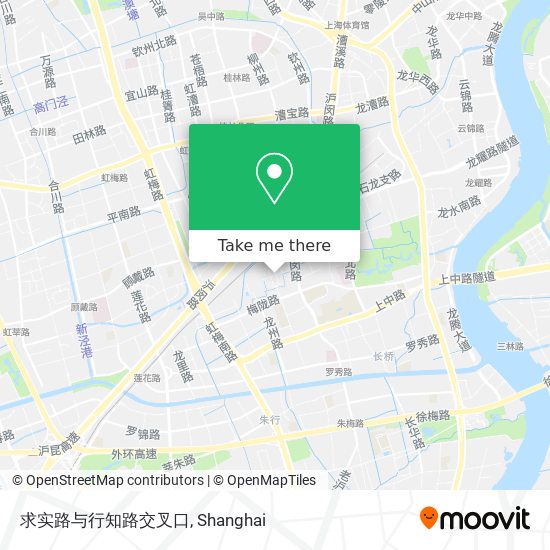 求实路与行知路交叉口 map