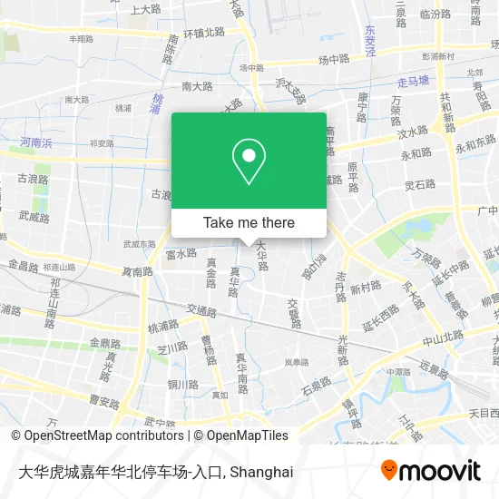 大华虎城嘉年华北停车场-入口 map