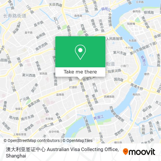 澳大利亚签证中心 Australian Visa Collecting Office map
