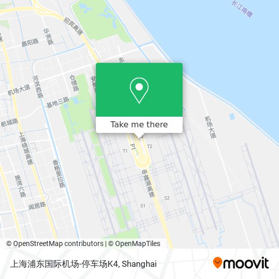 上海浦东国际机场-停车场K4 map