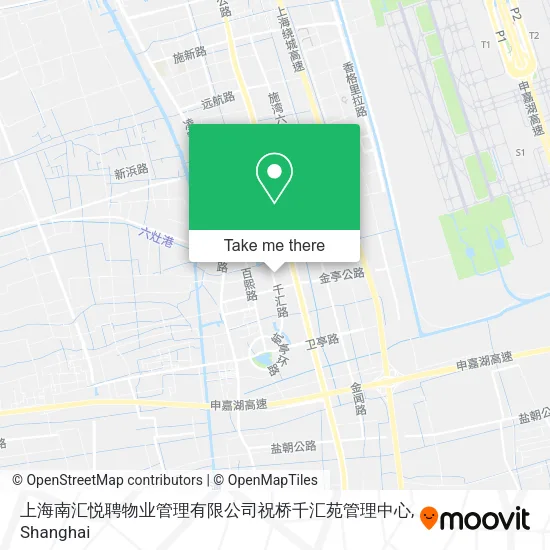 上海南汇悦聘物业管理有限公司祝桥千汇苑管理中心 map