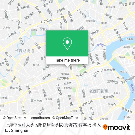 上海中医药大学岳阳临床医学院(青海路)停车场-出入口 map