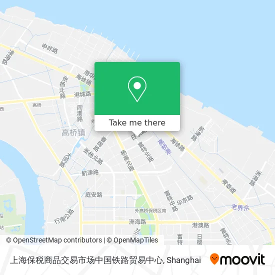 上海保税商品交易市场中国铁路贸易中心 map