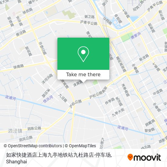 如家快捷酒店上海九亭地铁站九杜路店-停车场 map
