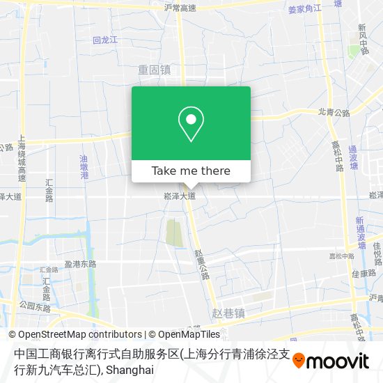 中国工商银行离行式自助服务区(上海分行青浦徐泾支行新九汽车总汇) map