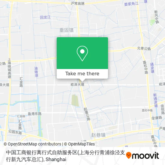 中国工商银行离行式自助服务区(上海分行青浦徐泾支行新九汽车总汇) map