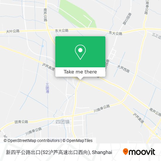新四平公路出口(S2沪芦高速出口西向) map