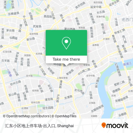 汇东小区地上停车场-出入口 map