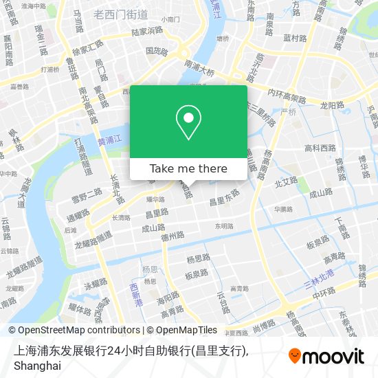 上海浦东发展银行24小时自助银行(昌里支行) map