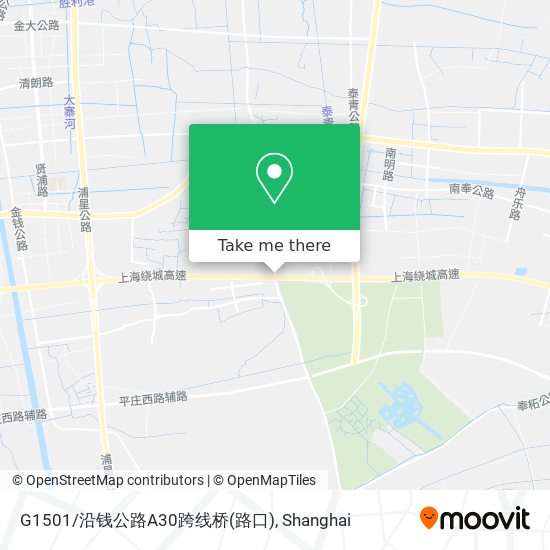 G1501/沿钱公路A30跨线桥(路口) map