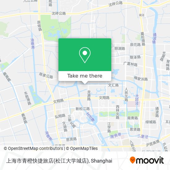 上海市青橙快捷旅店(松江大学城店) map