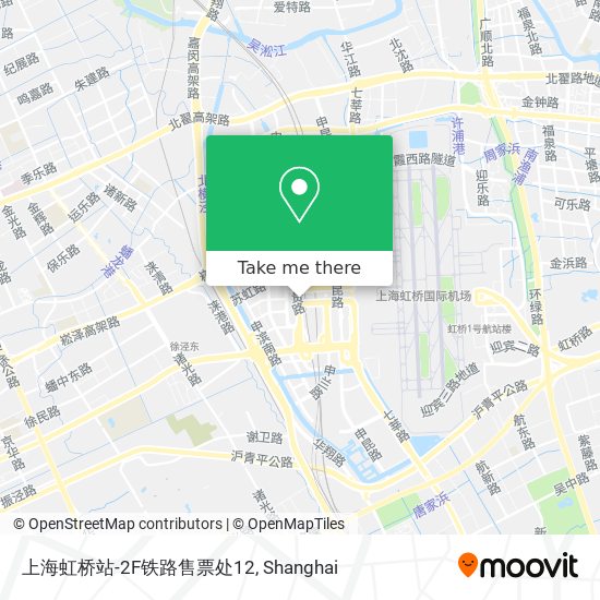 上海虹桥站-2F铁路售票处12 map
