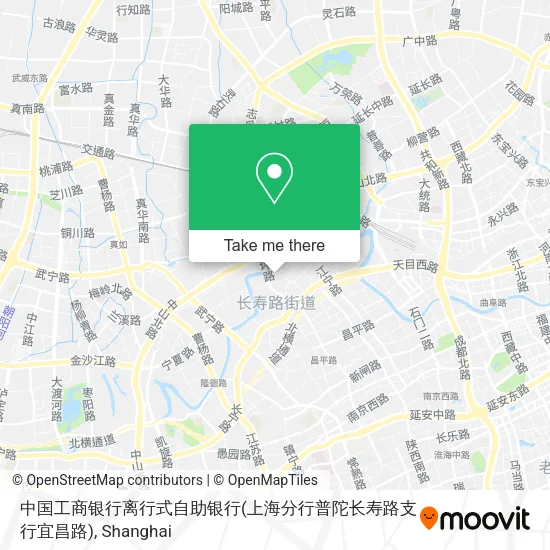 中国工商银行离行式自助银行(上海分行普陀长寿路支行宜昌路) map
