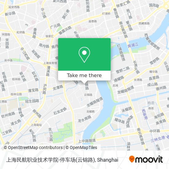 上海民航职业技术学院-停车场(云锦路) map