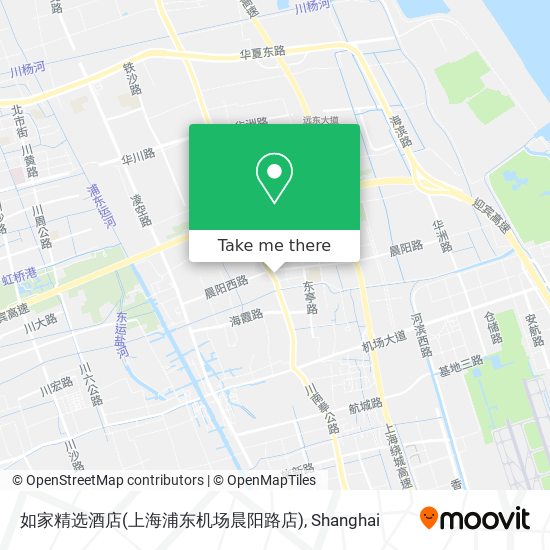 如家精选酒店(上海浦东机场晨阳路店) map