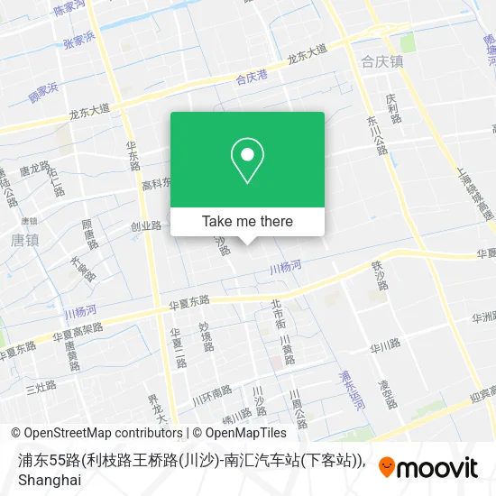 浦东55路(利枝路王桥路(川沙)-南汇汽车站(下客站)) map