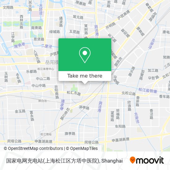 国家电网充电站(上海松江区方塔中医院) map