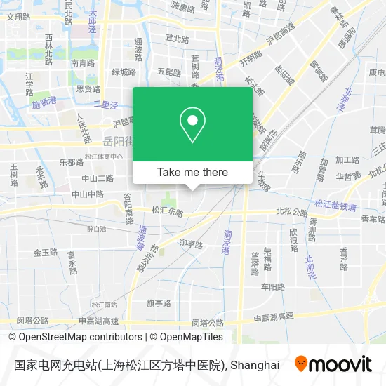 国家电网充电站(上海松江区方塔中医院) map