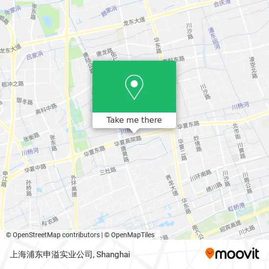 上海浦东申溢实业公司 map