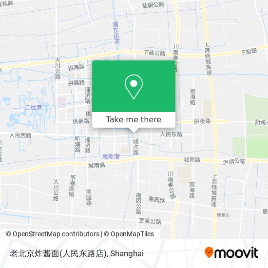 老北京炸酱面(人民东路店) map