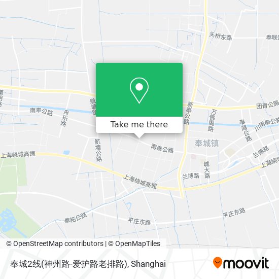 奉城2线(神州路-爱护路老排路) map