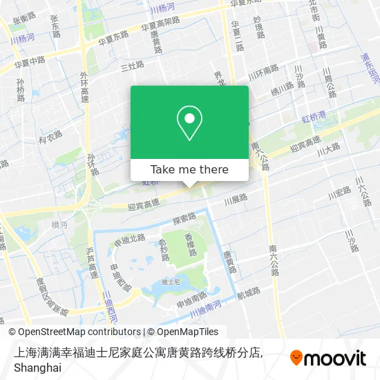 上海满满幸福迪士尼家庭公寓唐黄路跨线桥分店 map