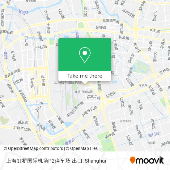 上海虹桥国际机场P2停车场-出口 map