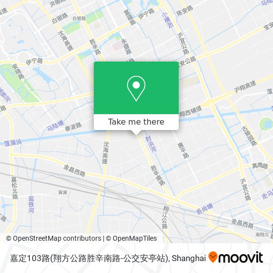 嘉定103路(翔方公路胜辛南路-公交安亭站) map