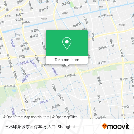 三林印象城东区停车场-入口 map