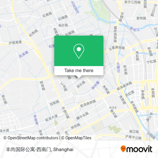 丰尚国际公寓-西南门 map