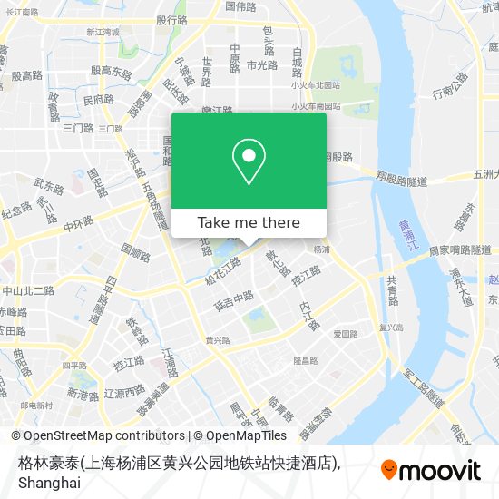 格林豪泰(上海杨浦区黄兴公园地铁站快捷酒店) map