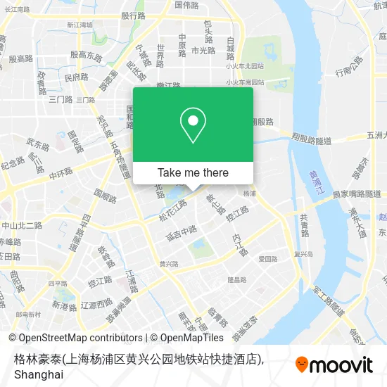 格林豪泰(上海杨浦区黄兴公园地铁站快捷酒店) map
