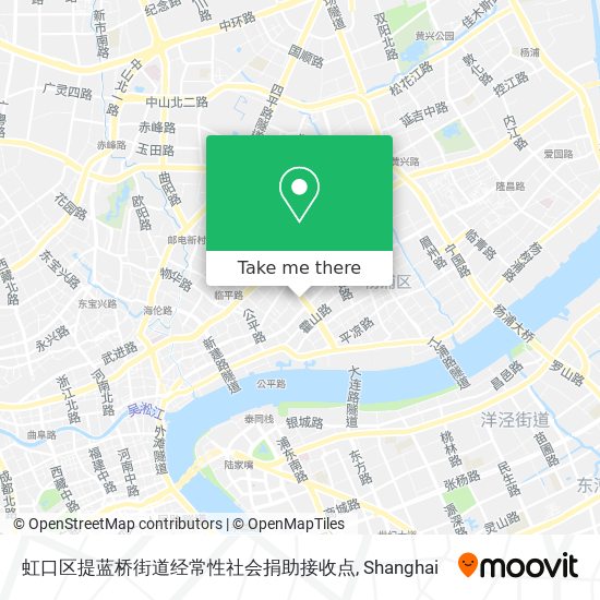 虹口区提蓝桥街道经常性社会捐助接收点 map