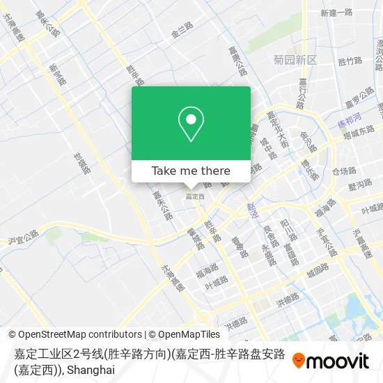 嘉定工业区2号线(胜辛路方向)(嘉定西-胜辛路盘安路(嘉定西)) map