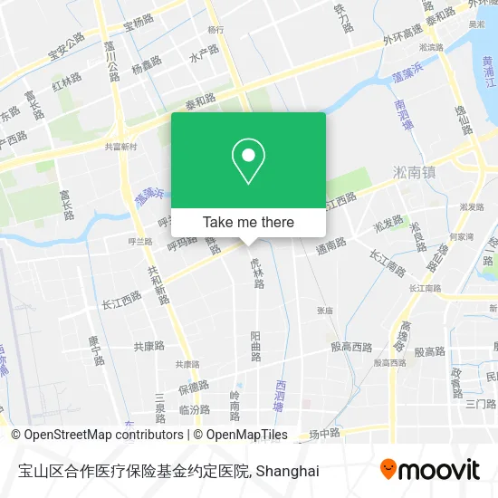 宝山区合作医疗保险基金约定医院 map