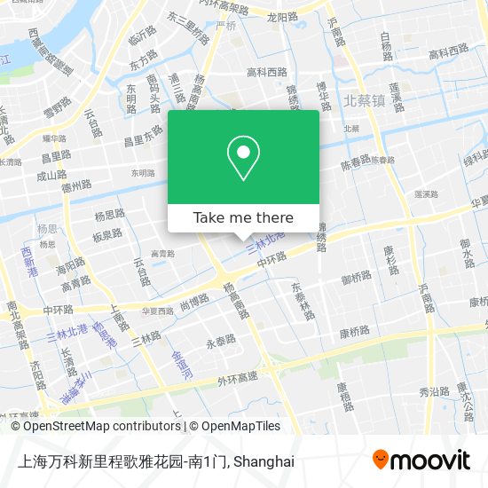 上海万科新里程歌雅花园-南1门 map