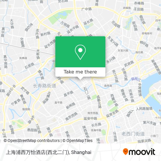 上海浦西万怡酒店(西北二门) map