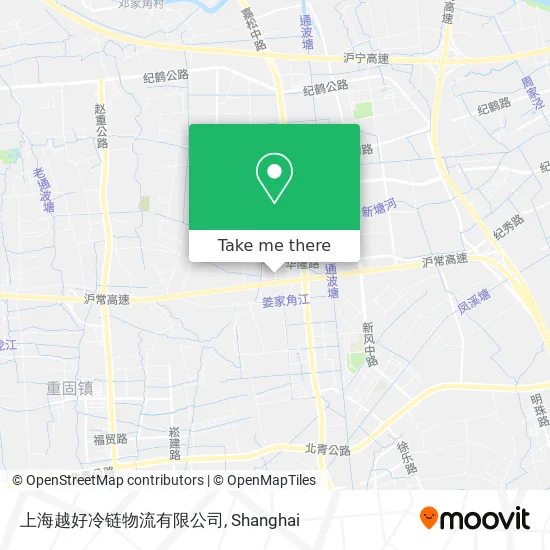 上海越好冷链物流有限公司 map