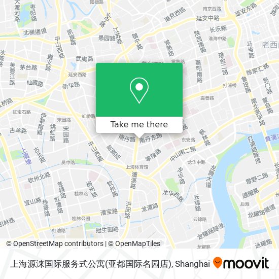 上海源涞国际服务式公寓(亚都国际名园店) map