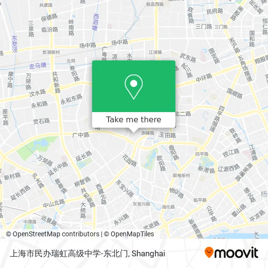 上海市民办瑞虹高级中学-东北门 map