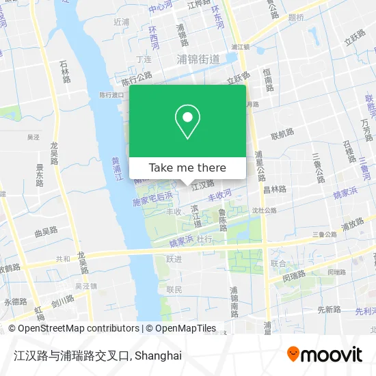 江汉路与浦瑞路交叉口 map
